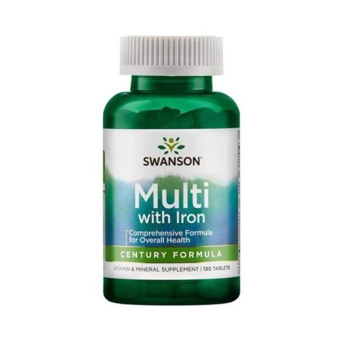 Swanson Just One Complete Multi with Iron (Multivitamin vassal) 130db tabl.