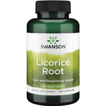 Swanson Licorice Root 450mg 100 kapszula (Édesgyökér)