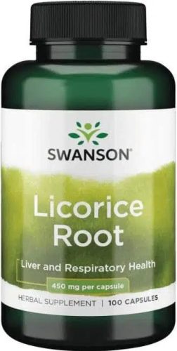 Swanson Licorice Root 450mg 100 kapszula (Édesgyökér)