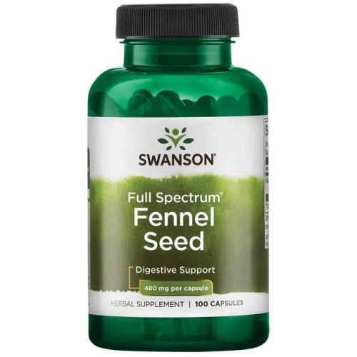 Swanson Fennel Seed 480mg 100 kapszula (Édeskömény mag őrlemény)