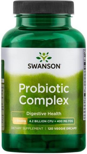 Swanson Probiotic Complex 120 kapszula 5 törzs + 4,2 milliárd CFU + 400mg FOS