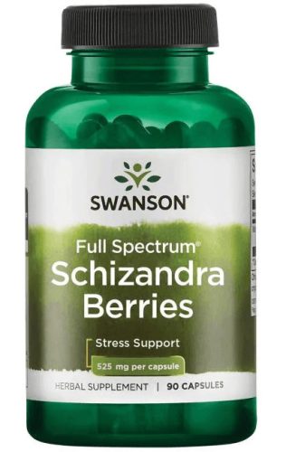 Swanson Schizandra berries 525mg 90db kapszula Életbogyó, Kínai kúszómagnólia