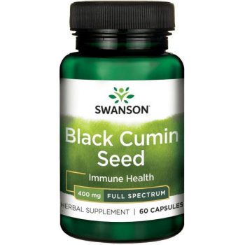   Swanson Black Cumin Seed (Feketekömény mag) 400mg 60 kapszula
