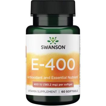   Swanson E-400 vitamin 180mg 60 kapszula d-alfa-tokoferol-acetát