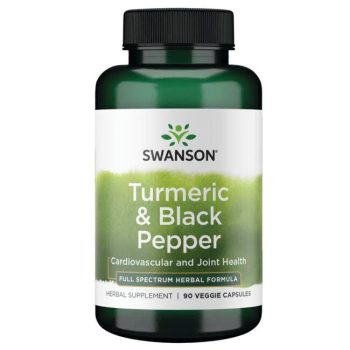   Swanson Turmeric&Black Pepper (Kurkuma+ feketebors) 90 növényi kapszula