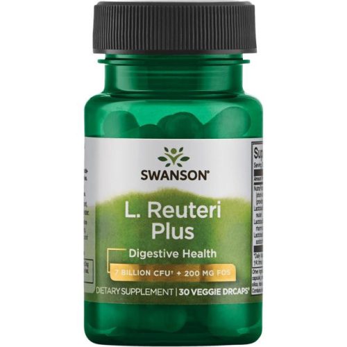 Swanson Lactobacillus Reuteri Plus 30 kapsz (3 féle Probiotikum + Prebiotikum)