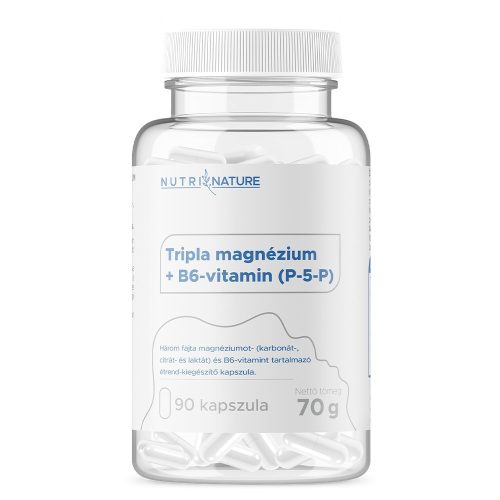 Tripla magnézium + B6-vitamin kapszula Nutri Nature