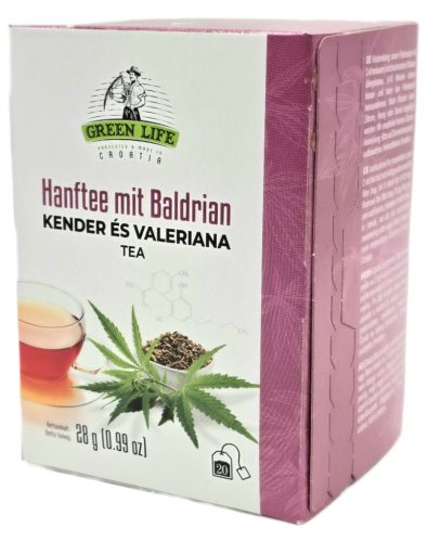 Green Life Kender és valeriana tea 20 filter Hemp Tea with Valerian Root