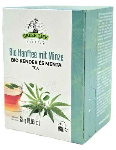 Green Life BIO Kender és menta tea 20 filter Organic Hemp Tea with Mint