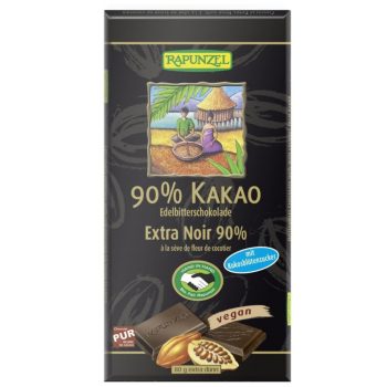   BIO Keserűcsokoládé 90%-os 80g Rapunzel kókuszvirágcukorral