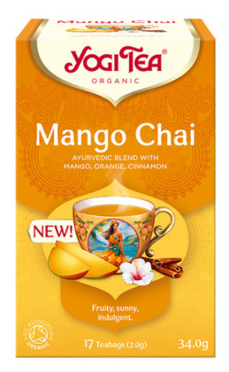 BIO Mangó chai tea 17x2,0g Yogi Mango Chai