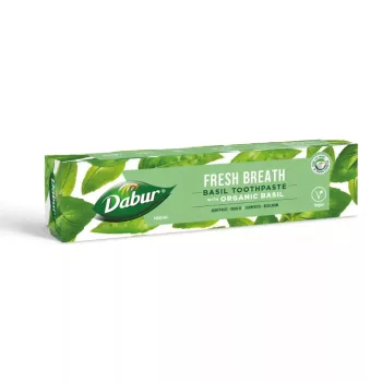   Dabur Fresh Breath Basil fogkrém 100ml fluormentes, organikus