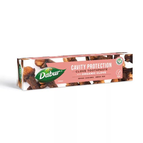 Dabur Cavity Protection Clove szegfűszeg fogkrém 100ml fluormentes, organikus
