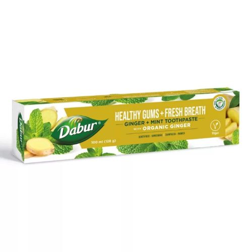 Dabur Healthy Gums+Fresh Breath fogkrém 100ml fluormentes, organikus