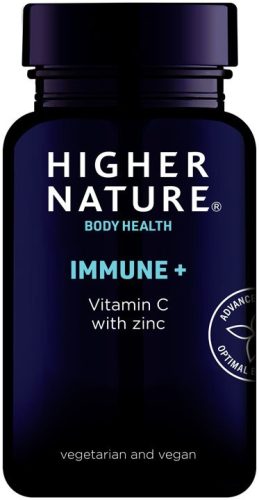 Immune+ C-vitamin cinkkel, 30 db Higher Nature