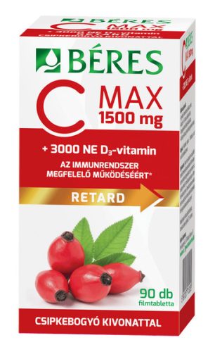 Béres C Max 1500mg Retard csipkebogyó+D3 90db filmtabletta
