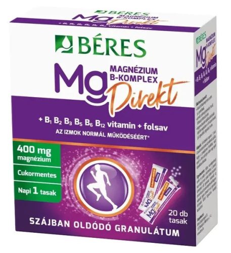 Béres Magnézium B-Komplex Direkt 20tasak szájban oldódó granulátum
