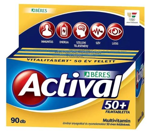 Béres Actival 50+ Multivitamin 90db filmtabletta