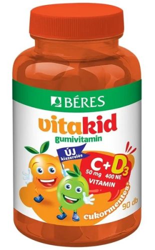 Béres VitaKid C+D3 gumivitamin 90db gumitabletta