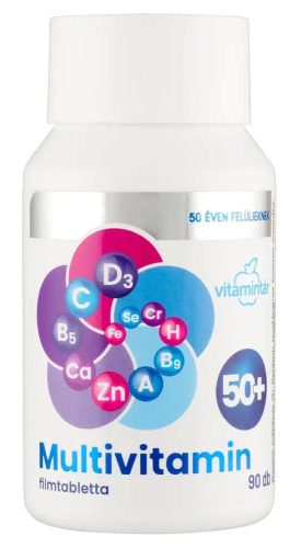 Vitamintár Multivitamin 50 éven felülieknek 90db filmtabletta