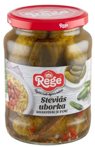 Csemegeuborka, steviás 6-9 cm 680g Rege (720ml)