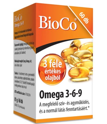 BioCo Omega 3-6-9 60db lágyzselatin kapszula