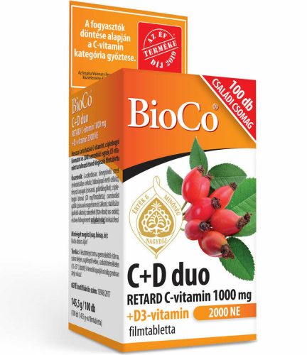 BioCo C+D duo Retard C-1000mg+D3 2000NE 100db filmtabletta