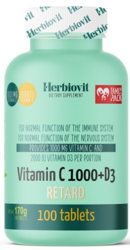 Herbiovit Vitamin C1000+D3 Retard 100 tabletta