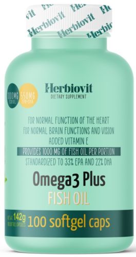 Herbiovit Omega-3 Plus halolaj 100 lágykapszula