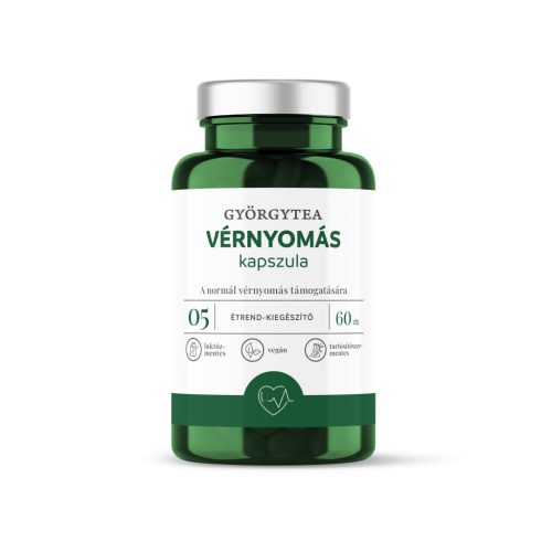 Györgytea Vérnyomás 60db kapszula 05 A normál vérnyomás támogatására.
