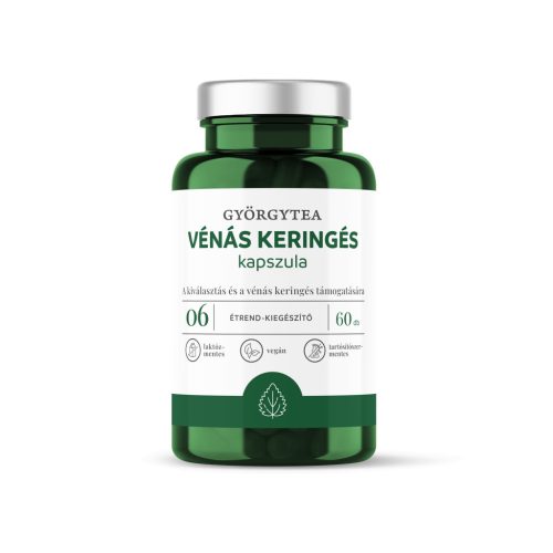 Györgytea Vénás keringés 60 kapszula 06 A kiválasztás, vénás keringés támogatója