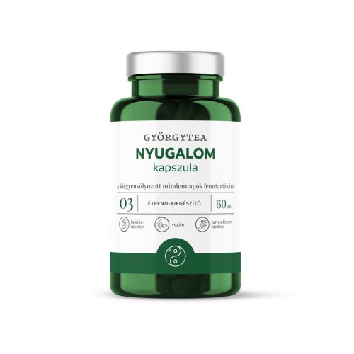 Györgytea Nyugalom 60db kapszula 03 A kiegyensúlyozott mindennapokért.