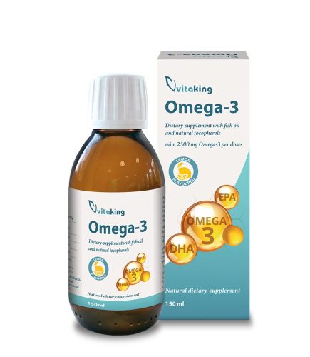 Omega-3 olaj 150ml Vitaking halolaj és természetes tokoferolok