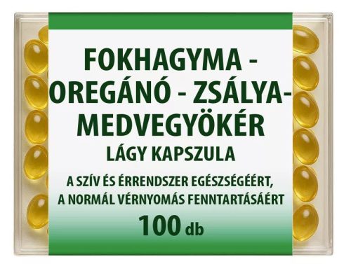 Dr. Chen Fokhagyma - Oregánó - Zsálya - Medvegyökér 100db lágyzselatin kapszula