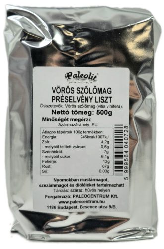 Paleolit Vörös szőlőmagliszt 500g préselvényből