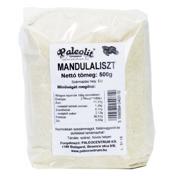 Paleolit Mandulaliszt zsírtalan 500g (préselvényből)
