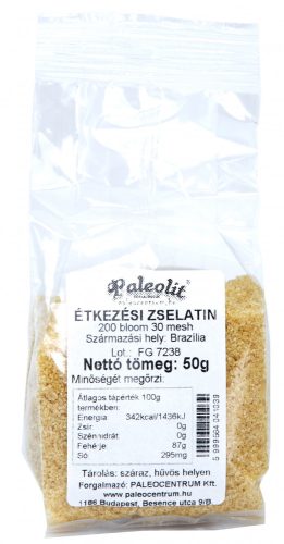 Paleolit Zselatin étkezési (marha) 50g 200 Bloom