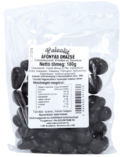 Paleolit Áfonyás drazsé 100g