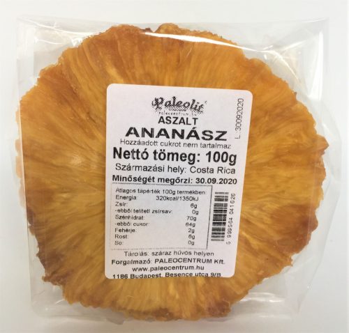 Paleolit Aszalt ananász szelet 100g cukormentes