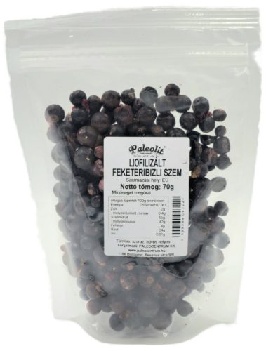 Paleolit Liofilizált fekete ribizli 70g szemek Black currant