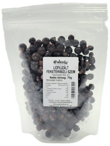 Paleolit Liofilizált fekete ribizli 70g szemek Black currant freeze-dried