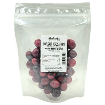   Paleolit Liofilizált vörös áfonya 20g szemek Cranberries freeze-dried