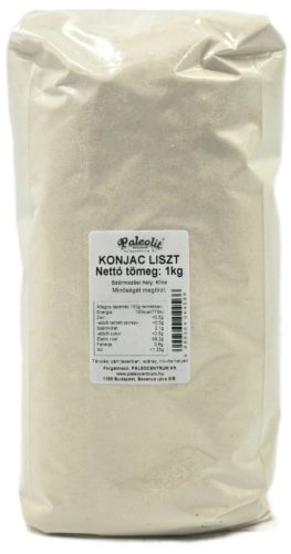 Paleolit Konjac liszt 1kg 120-200 mesh glükomannán tartalom min 90%