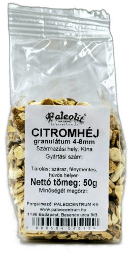 Paleolit Citromhéj 5x5mm szárított 50g Lemon peels