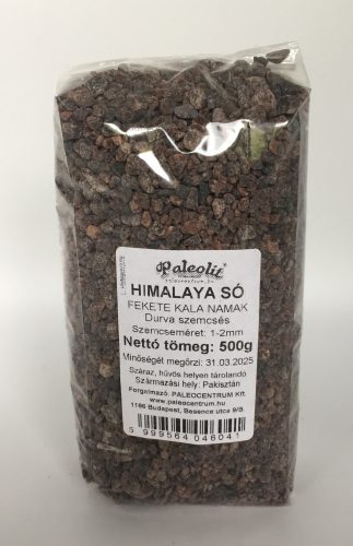 Paleolit Himalaya só fekete 500g durva (1-2mm) Kala Namak