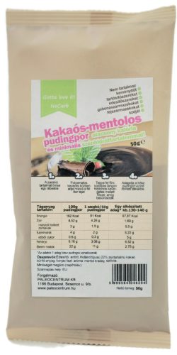 NoCarb Kakaós-mentolos pudingpor eritrittel 50g Gotta love it!