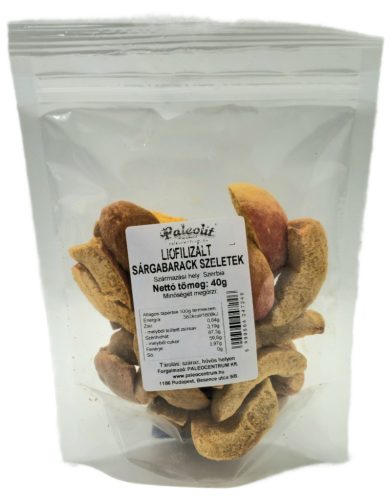 Paleolit Liofilizált sárgabarack 40g szeletek Apricot freeze-dried
