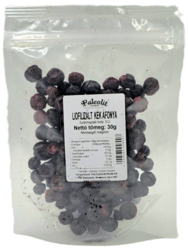 Paleolit Liofilizált kék áfonya 30g szemek Blueberries