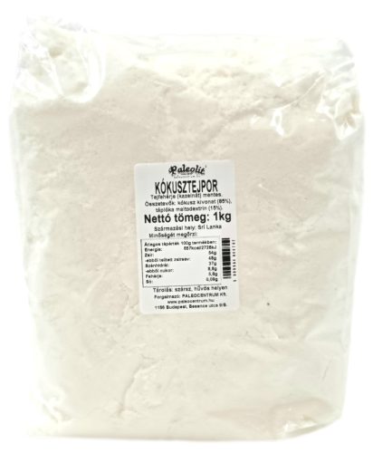 Paleolit Kókusztejpor 1kg Vegán, 36%-os zsírtartalommal, kazeinmentes