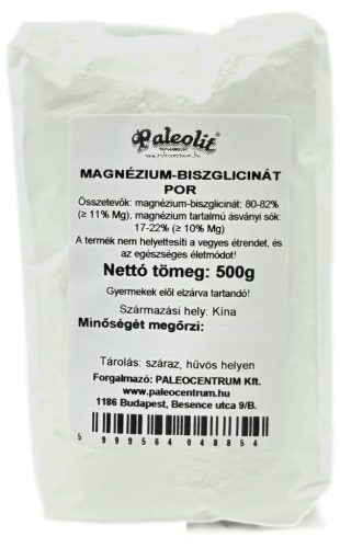 Paleolit Magnézium-biszglicinát por 500g Magnesium Bisglycinate Powder